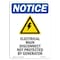 Signmission OSHA Notice, 7" Height, Electrical Main Disconnect Sign With Symbol, 7" X 5", Portrait OS-NS-D-57-V-11659 - alternate 1